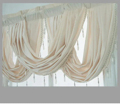 Velvet Valance Small Curtain for LivingRoom Bedroom Kitchen  Hotel Hall Luxury Home Decoration High Quality Fabric Partition