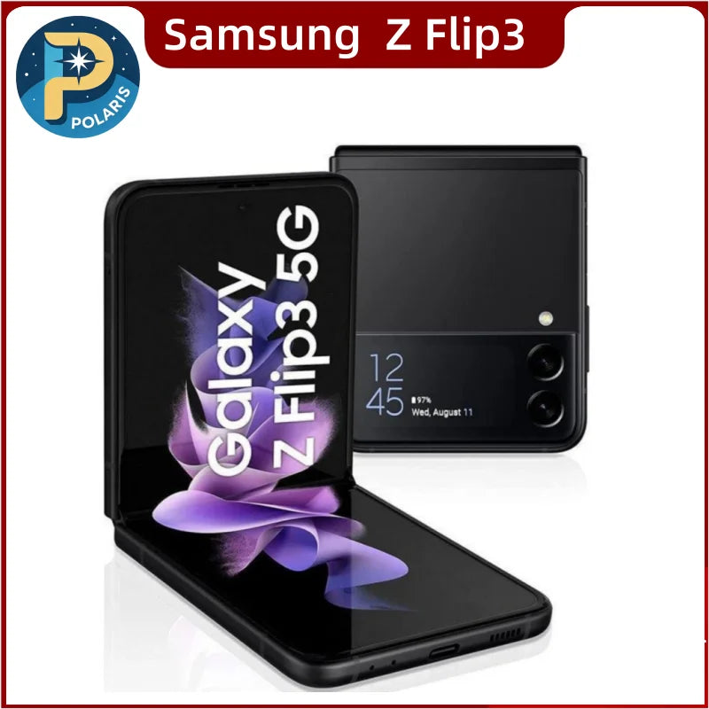 Samsung Galaxy Z Flip3 Flip 3 5G F711U1 F711N F711B 6.7" 8GB 128/256GB NFC Snapdragon Chipset Unlocked Foldable Smart Phone