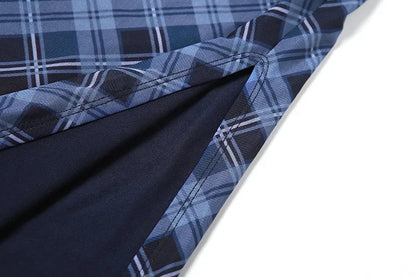 Women Spring Autumn Plaid Print Wrap Hips Skirts Fashion Ankle-Length Sexy Slim Pencil Skirts Preppy Style Girls Slit Midiskirt