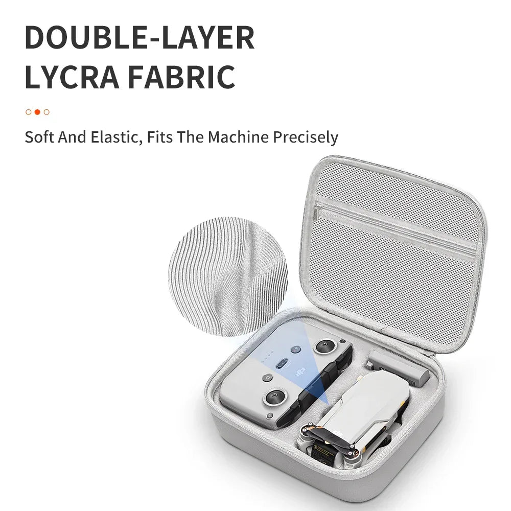 XFJI Storage Bag Protective Carrying Case PU Leather Handbag for DJI Mini 4K/Mini 2SE/Mini 2 Drone Controller Accessories
