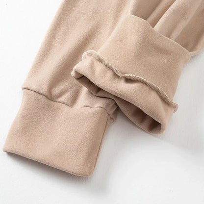 2-piece Autumn And Winter Men's Solid Color Simple and Versatile Round Neck Warm Underwear Set Comfortable Youth Home Clothes