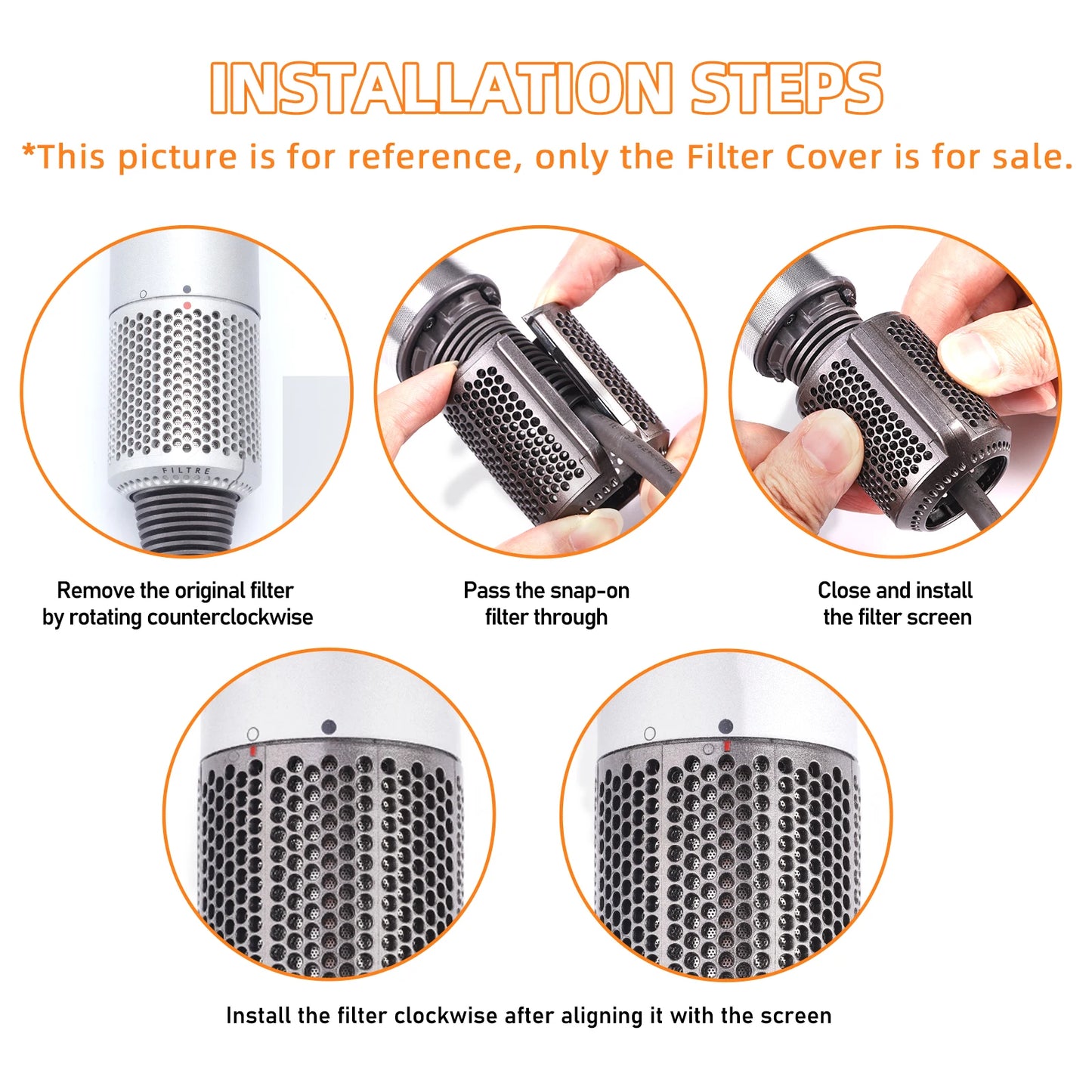 Magnetic Filter Cover for Dyson Hair Dryer HD01 HD03 HD08 HD15 Replacement Outer Dust Cover Suction Opening Buckle Accessories