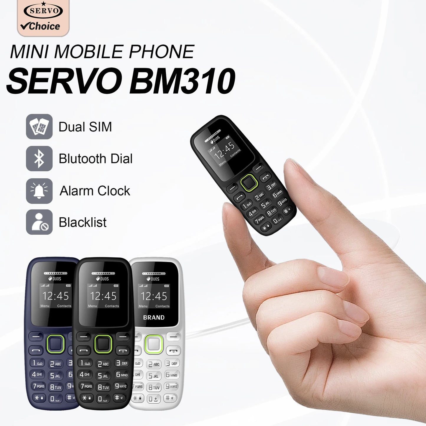 Button Mini Mobile Phone Bluetooth Earphone Dual SIM Cards Low Radiation Pocket Telephone Recording Alarm Backup Phone for Sport