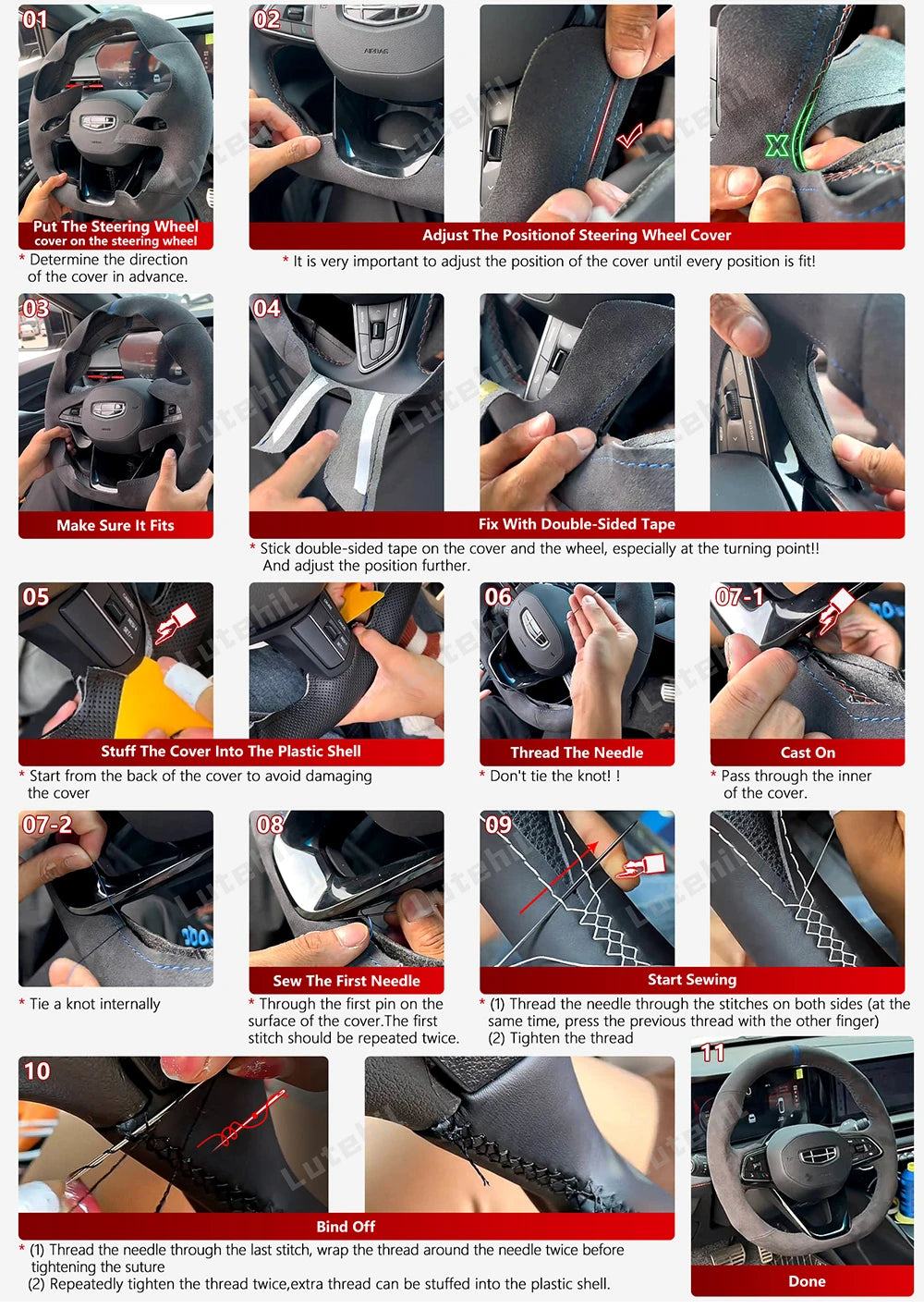 For Seat Ibiza 2004 2005 2006 Custom Car Steering Wheel Braid Cover Hand Sewing DIY Artificial leather Suede Car Accessories by PDG ibma