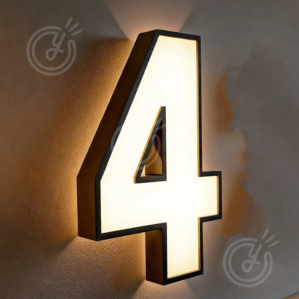 Custom Made LED 3D Sign Metal Backlit Letters for Outdoor Business Storefront Waterproof Advertising Display