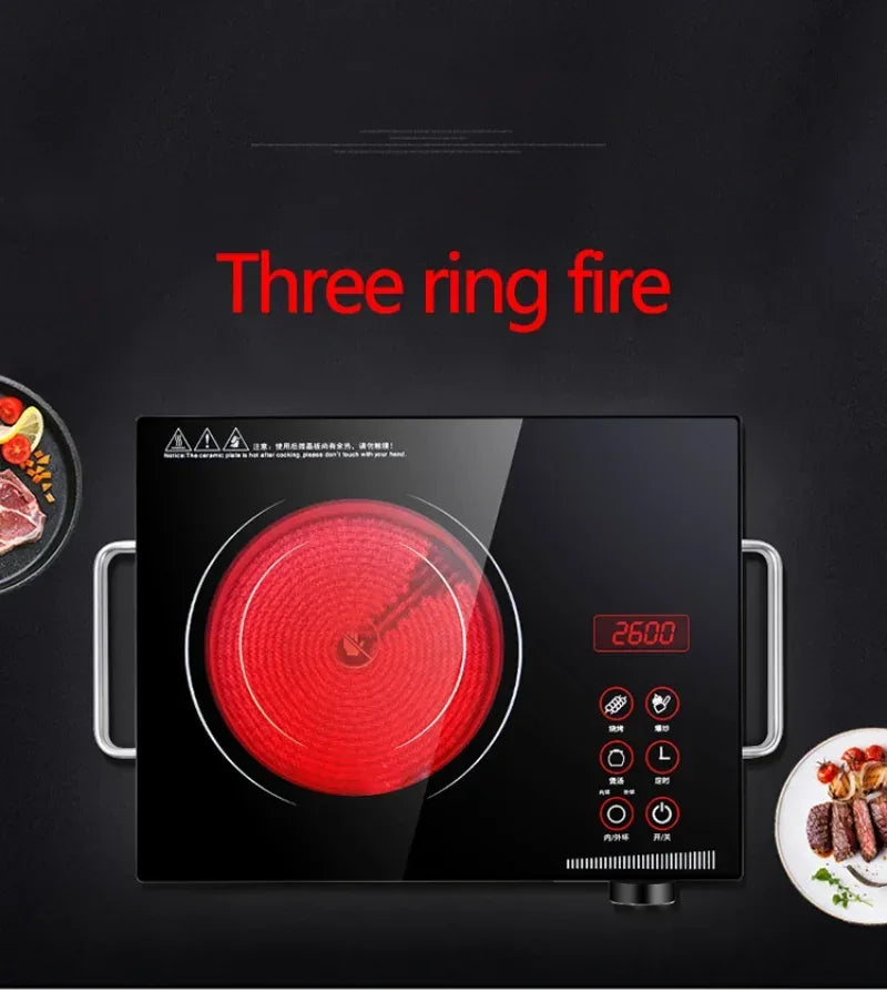 Electric ceramic stove for home cooking, barbecue, hot pot, tea making, intelligent induction cooker