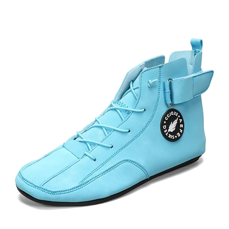YRZL Men's Shoes Ankle Boots Lightweight Anti-slip Man Casual Walking Shoes Soft Soles Comfortable Breathable Blue Shoes for Men
