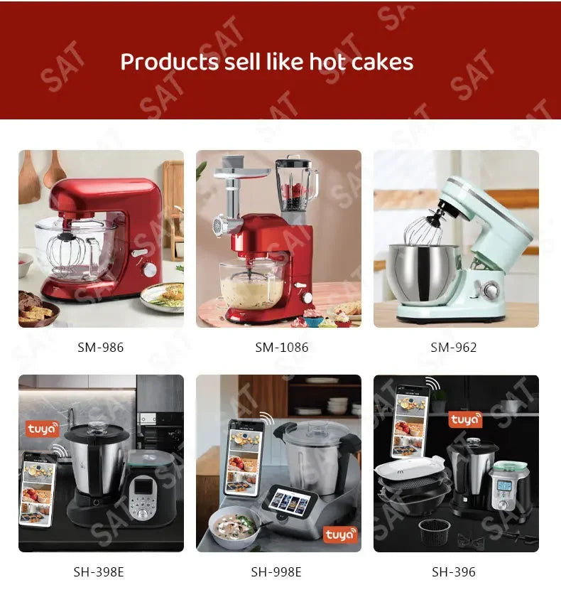 -for Kitchen Appliances 1500W 6L Cake Mixer Planetary Food Dough Mixer Machine Stand Mixer