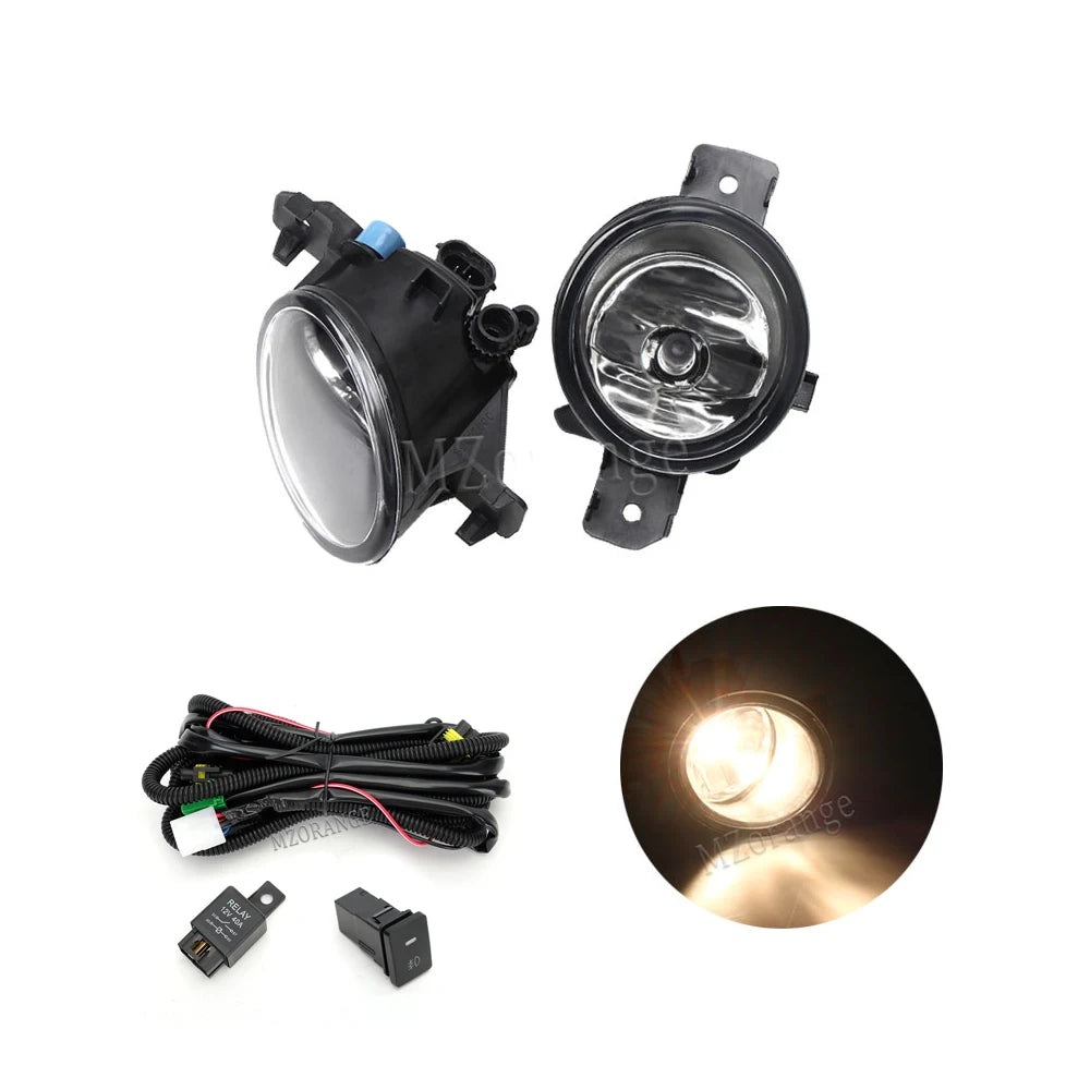 Fog Lights for Nissan X-trail T32 X trail Rogue 2014-2016 Headlight LED Fog Light Switch Harness Cover Grill Fog Lamp Assembly