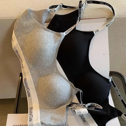 New Letter-free Comfortable Lingerie for Women Without Underwire, Anti-sagging and Comfortable Sports Bra Cover Set