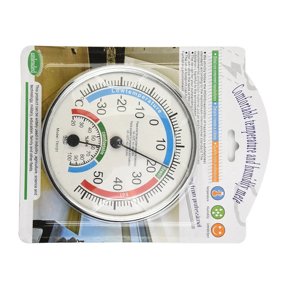 Thermometer Hygrometer Thermo Analog Humidity Temperature Meter Indoor Outdoor Climate Control Garden Thermometer