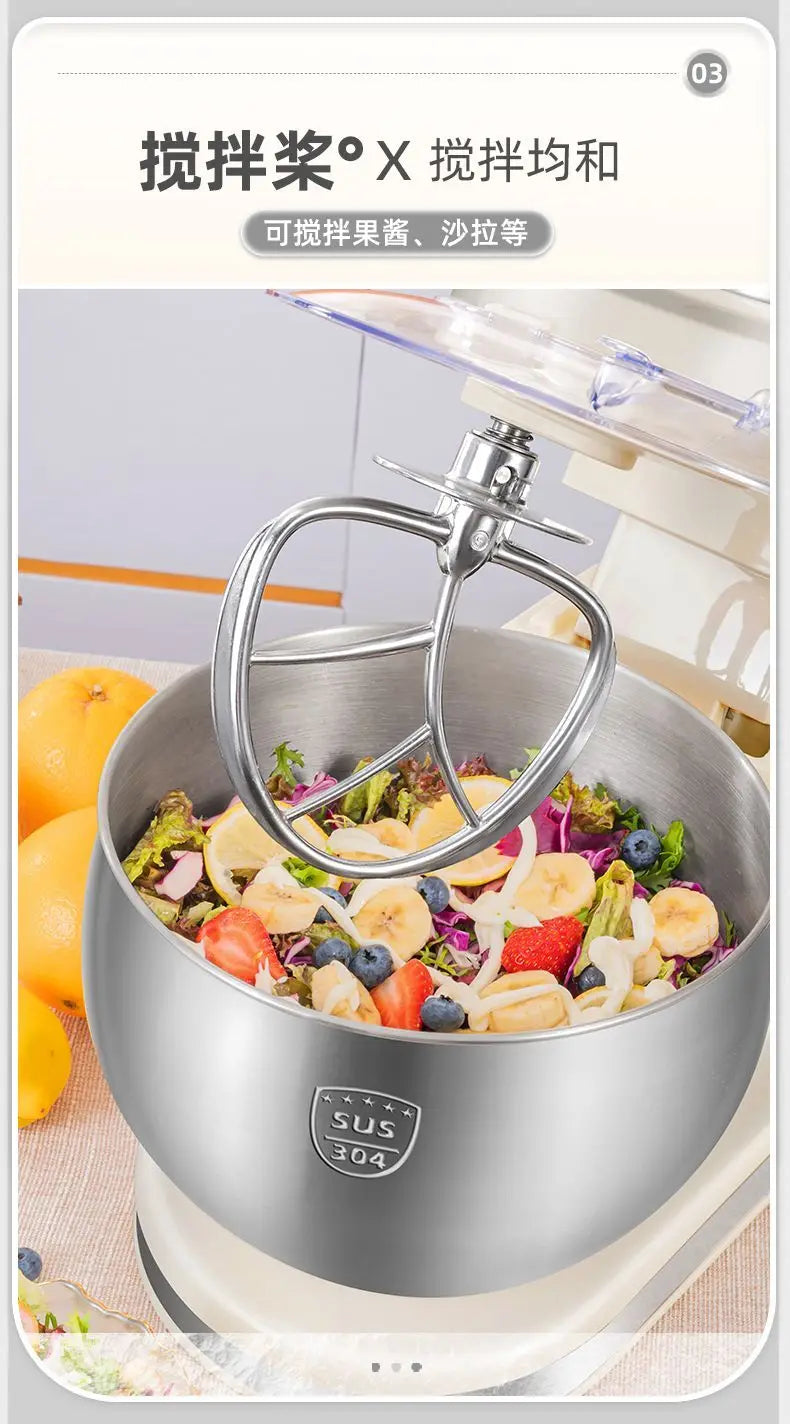 1500W stand Chef Machine mixer Multifunctional  Commercial Mixer Dough Mixer Household Small Automatic New electric blender 220V
