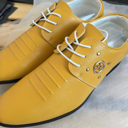 Summer Men Dress Shoes Male Leather Men Fashion Italian Business Colorful Party Wedding Shoe for Man Chaussures Homme De Luxe