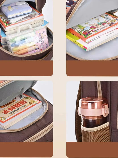Capybara Children Backpack Waterproof Student Schoolbag Large Capacity Alleviate Burden School Bag Orthopedic Backpack Book Bag