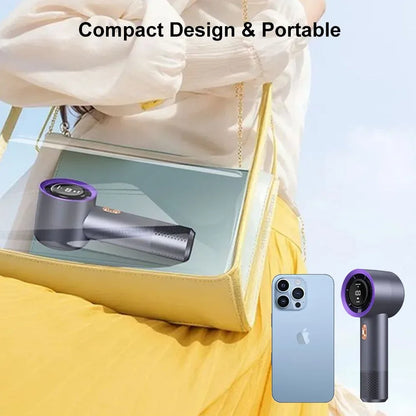 3000mAh Handheld Fan Portable Turbo Fan Air Cooler 199 Gears High-Speed Fans Smart Mini Hand Fan Outdoor Travel Camping Fan