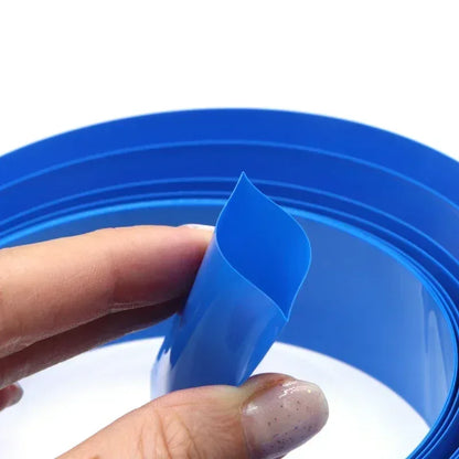 1/3/5/20M Blue PVC Heat Shrink Tube 7mm ~ 155mm 18650 Lipo Battery Pack Insulated Protection Film Wrap lithium Case Cable Sleeve