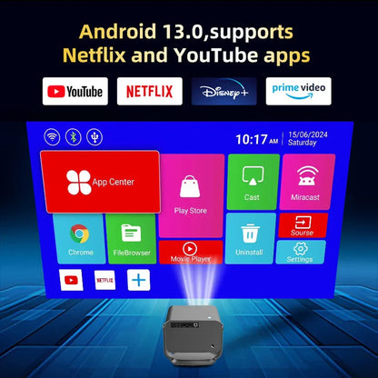 WZATCO P20 PLUS Android 13.0 Smart WiFi 6G 4K Full HD 1080P LCD LED Projector Auto Focus Video Home theater Proyectors with RJ45