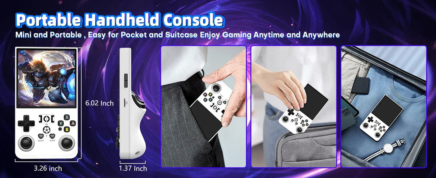 AISLPC R36MAX Retro Handheld Video Game Console Linux System 4.0 Inch IPS Screen Portable Pocket Video Player 128GB Games Gifts