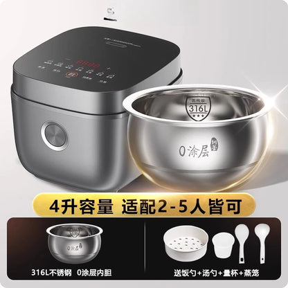 Rice Cooker 0 Coated Multifunctional Cooking Stainless Steel Household Rice Cooker F-40F316L