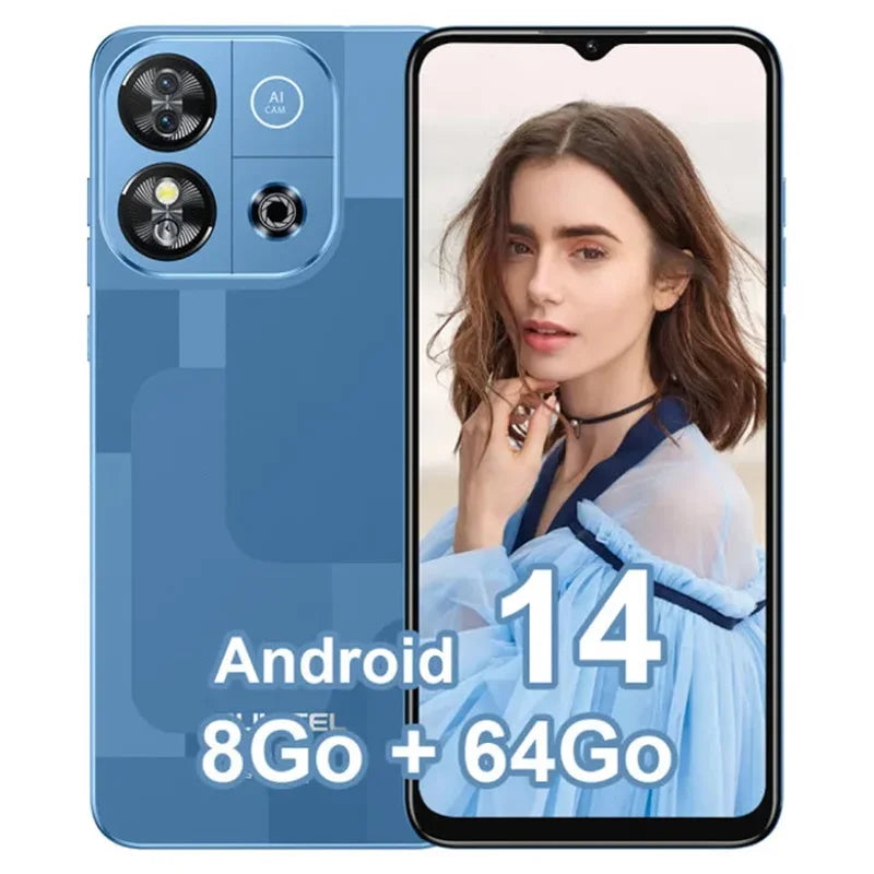 4G OUKITEL C57S Android Smartphone 14 - 8Go (2 + 6) RAM /64Go ROM - 6.52 " - 13MP-4300mAh-Phone cheap-Dual SIM