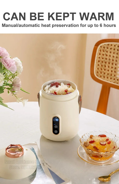 New Mini Rice Cooker Small 600ML Electric Cooker Multifunctional Electric Cooking Pot 12H Reservation Mini Hot Pot For Dormitory