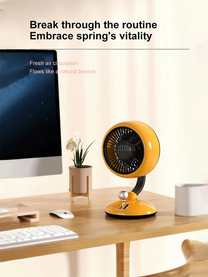 Desktop Fan Kart Creative Digital Display Shaking Head High-speed Circulation Fan Mute Long Endurance Electric Fan