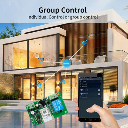 Two Relay Zigbee Tuya Switch 12V 24V 220V 230V 2CH Receier Module Dry Contact NO NC COM Inching Timer Rele for Light Motor Alexa