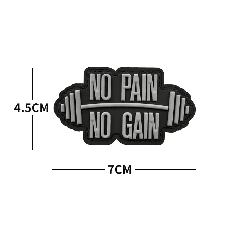 Sports Fitness Gym Patches No Pain No Gain ATHLETE team club Tactical Embroidered Patch brand Armband