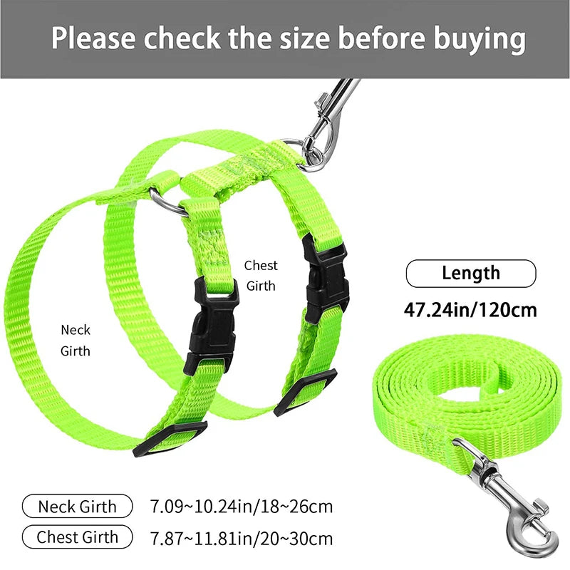Adjustable Pet Cat Collar For Cats Cozy Nylon Rabbit Kitten Kedi Harness Leash Set Dog Cat Accessories Products For Pets