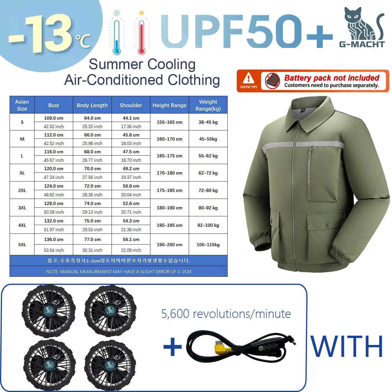 Summer 4 Fans Air Conditioning Cooling Vest Men Women Ultralight Outdoor Jacket Sun Protection Windbreaker Travel Fishing Sports