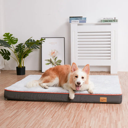 Large Orthopedic Dog Bed Kennel Memory Foam Waterproof Pet Bed with Removable Washable Cover Nonskid Bottom Joint Relief