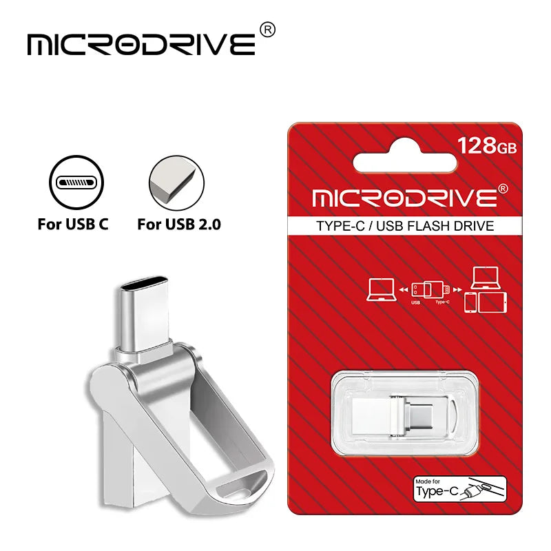 2 In1 Mini OTG Type C Pen Drive Usb2.0 Memory Stick 16GB 32GB 8GB Usb Flash Card 128GB 256GB 512GB Type-C Pendrive