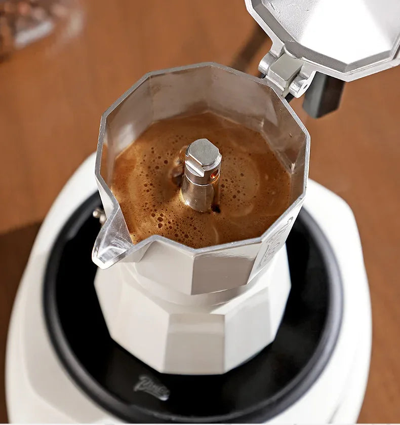 Bincoo Double Valve Moka Pot Coffee Espresso Machine Electric furnace Hand Brewed Coffee Italian Home Outdoor Barista Tools 220V