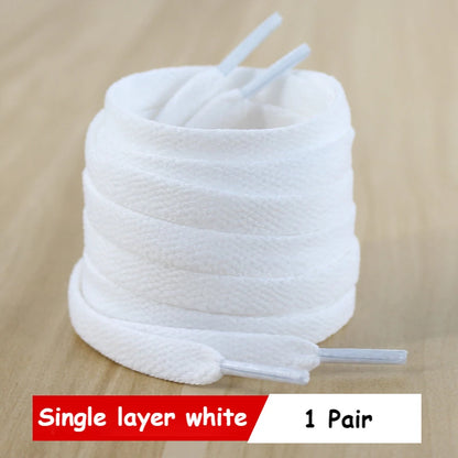 Classic Shoe laces White Black Flat Shoelaces for Sneakers laces Shoe Strings 70/90/100/120/140/160CM High-quality Shoelace