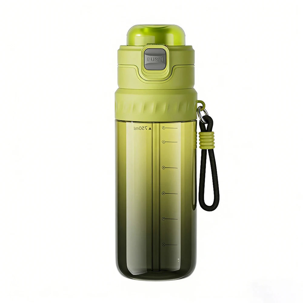 750ML Portable Mist Spray Water Bottle Double Drinking Sports Bottle Leakproof Gym Running Hiking Camping Outdoor Activity Gift