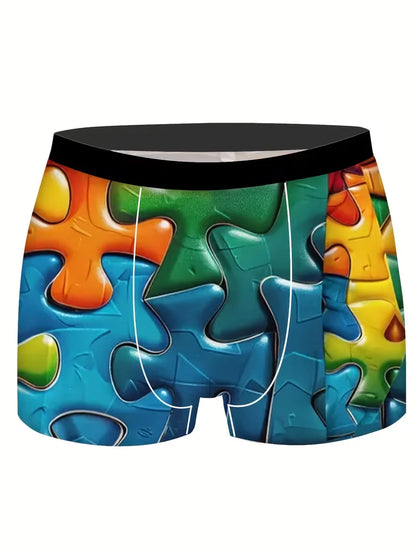 8Pcs Men's Boxer Briefs S-XXXL Soft Polyester Underwear Elastic Waistband Quick-Dry Breathable Lightweight Men Boxer Shorts