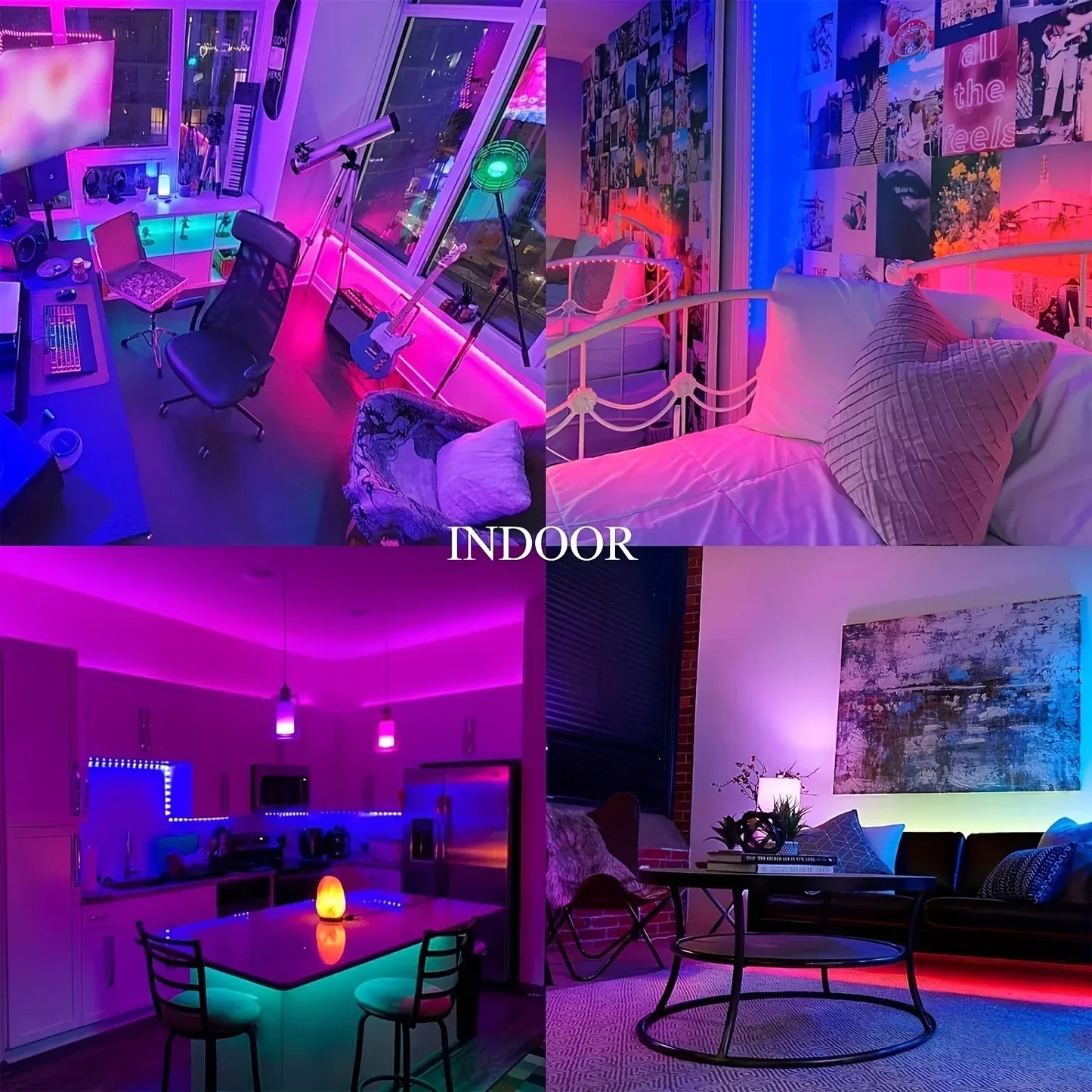 RGB LED Strip Light APP Bluetooth Control IR for Bedroom Living Room TV Backlight Remote Lamp Neon Lighting Home Kit Appliance