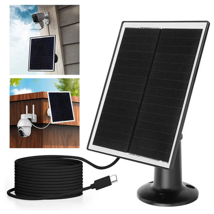 6W 5V Solar Panel Charger Shingled Solar Panel 24% Efficiency Micro USB & USB-C Port Solar Cell Panel for Phone iPad Outdoor Use