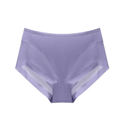Ice Silk Women Underwear Panties Transparent Mesh Gauze Corset Waist Slimming Black Briefs Female Trainer Shaping Underpants2024