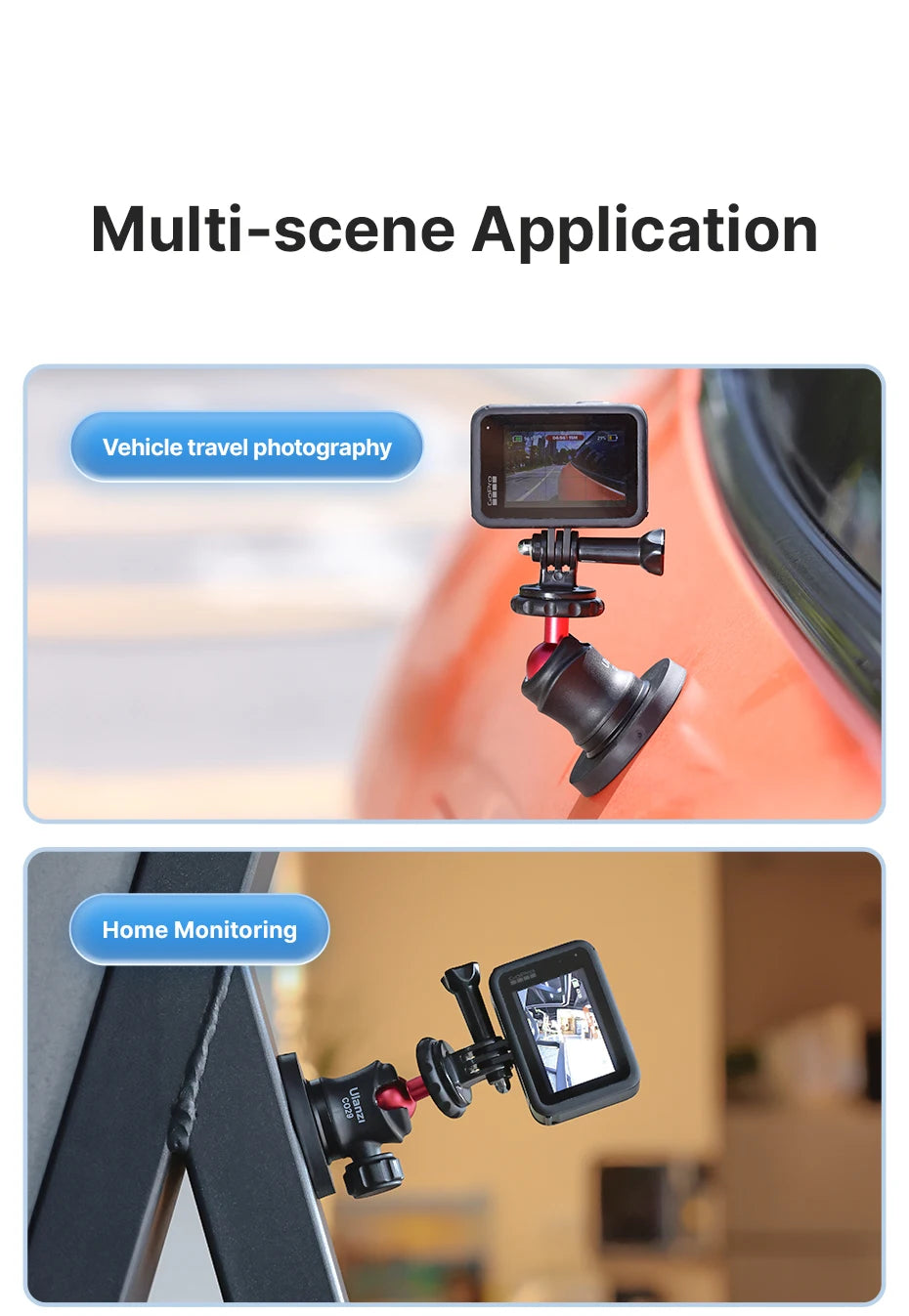 Ulanzi C029 Magnetic Tripod Ball Head Cloud Terrace for Gopro 7 8 9 10 11 12 Smartphone Action Camera Base Mount