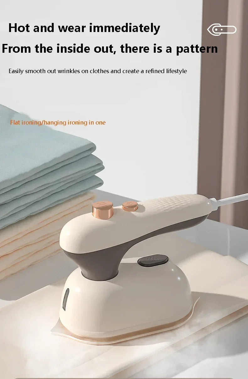 Mini Electric Iron Household Handheld Steam Iron Foldable Wet Dry Ironing Machine Portable Travel Fast Heating Handheld Iron