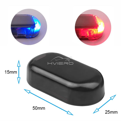 1Pcs Car Fake Security Light Solar Powered Simulated Dummy Alarm Wireless Warning Anti Theft Caution Lamp LED Flashing Imitation