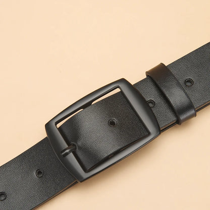 New Luxury Belt for Men PU Leather Belt Metal Pin Buckle High Quality Famous Brand Designer Waist Strap Belt for Jeans Plus Size