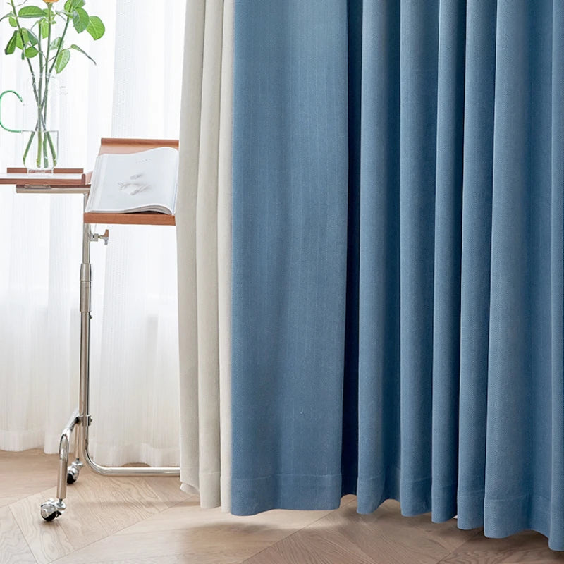 Modern Simple Blackout Curtain Luxury Living Room Drape Room Balcony Floor-to-ceiling Windows Curtains Bedroom Soundproof Drapes