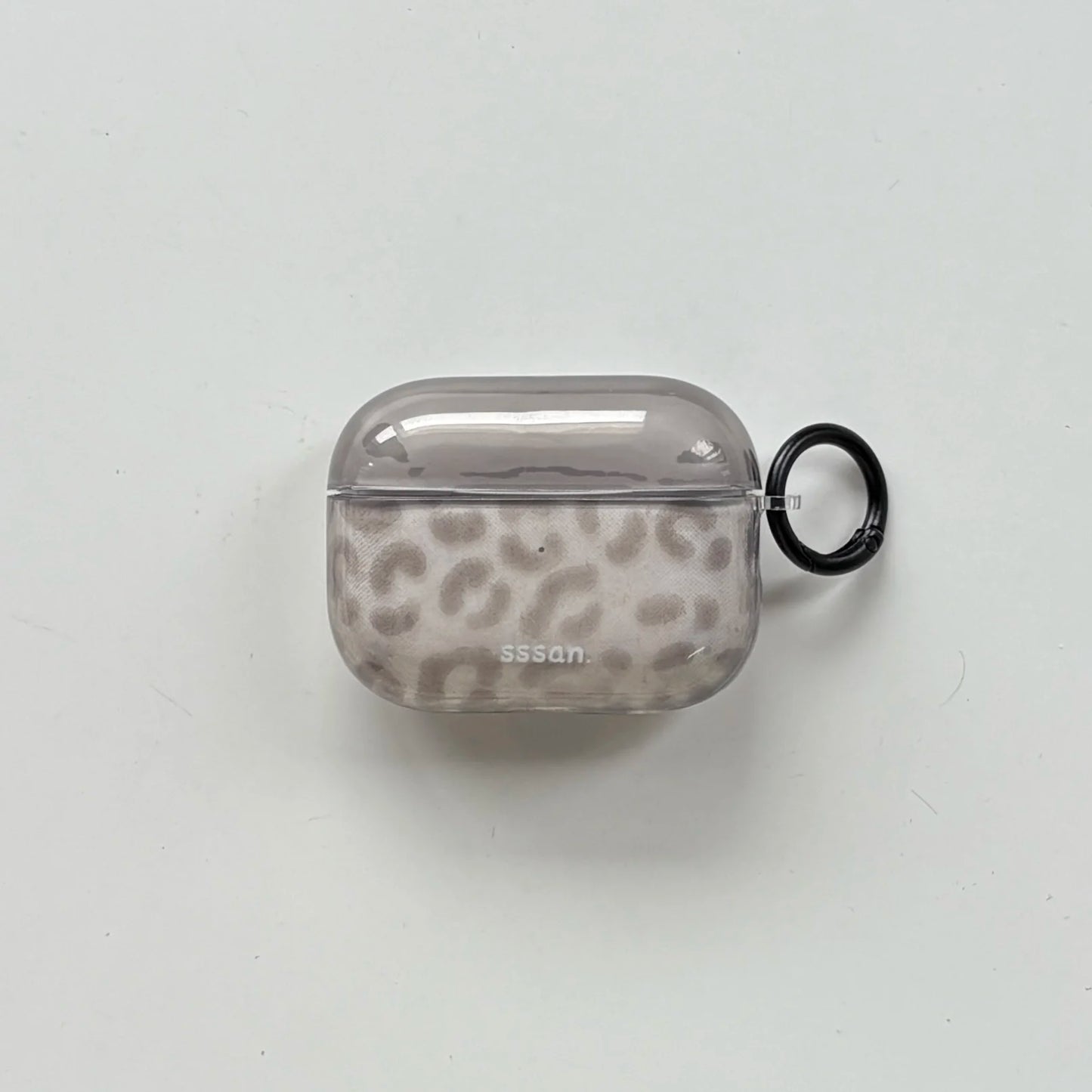 Simple Chic Transparent Grey Leopard Print Pattern Protective Earphone Case Cover for AirPods 1 2 3 4 Pro Pro2 Pro3
