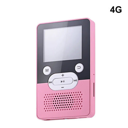 MP3 Player 3.5mm Bluetooth-compatible MP4 JPG JPEG BMP GIF Radio E-book Pedometer Multifunctional Music Pink 16G