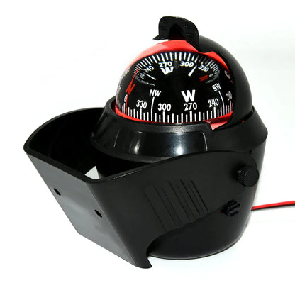 1pc Electronic Navigation Compass Sea Marine Pivoting Compass Camping Gear With Magnetic Declination Adjustment For Car Ship