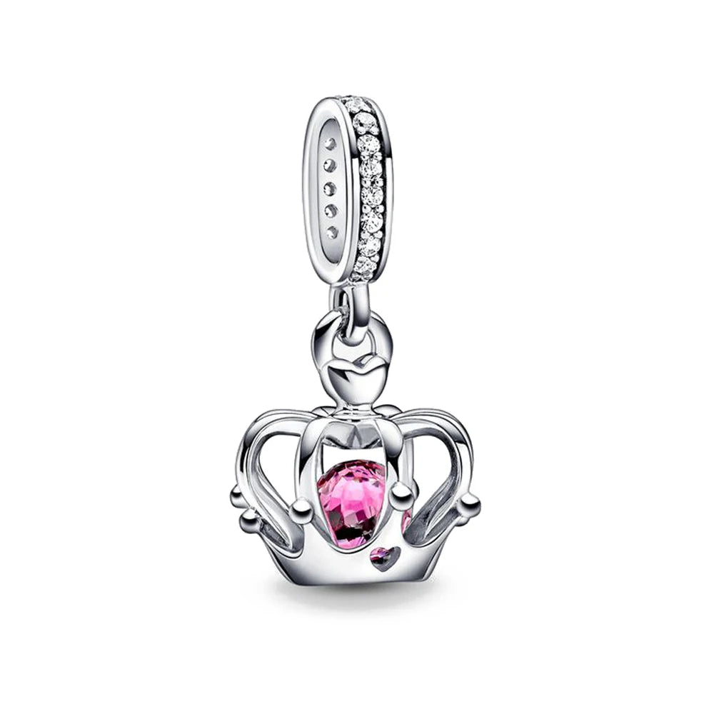 The New 925 Sterling Silver Charm Mother's Day Queen Crown Gift Box Fits Women Jewelry With Original Bracelet Accessories