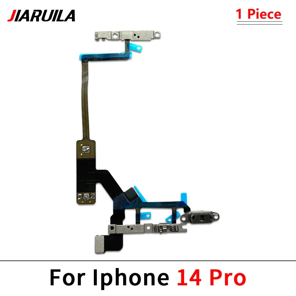 NEW Power On Off Volume Side Button Key Flex Cable Replacement Parts For iPhone 13 mini 14 Plus 15 Pro Max 13 Pro