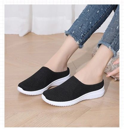 Women's Summer Shoes Plus Size Casual Single Ladies Shoes Soft Sole Cover Half Slippers Sale Shoes with Free Shipping